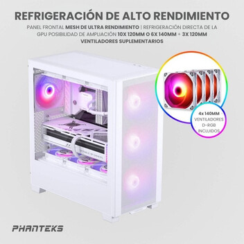 Torre PC Phanteks XT Pro Ultra Cristal Templado USB 3.2 Blanca Torre PC Phanteks XT Pro Ultra Cristal Templado USB 3.2 Blanca