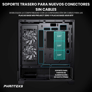 Torre PC Phanteks XT View Cristal Templado USB 3.0 Negra