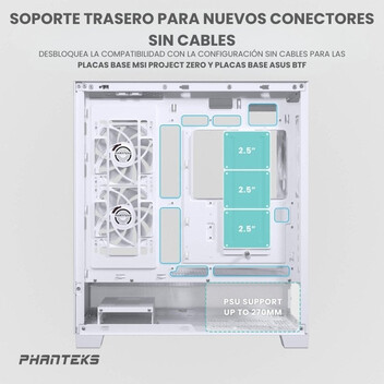 Torre PC Phanteks XT View Cristal Templado USB 3.0 Blanca Torre PC Phanteks XT View Cristal Templado USB 3.0 Blanca