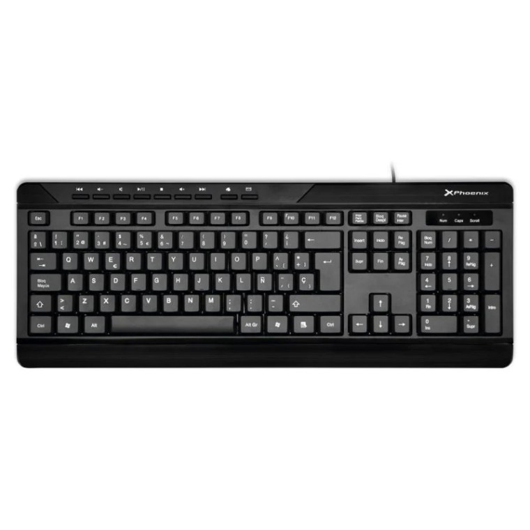 Phoenix Keylightmedia Teclado Multimedia