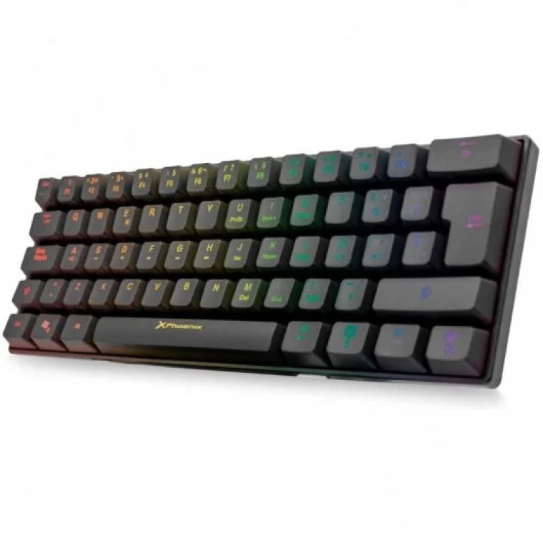 Phoenix Mirage Teclado Mecánico Gaming RGB Negro Switch Marrón