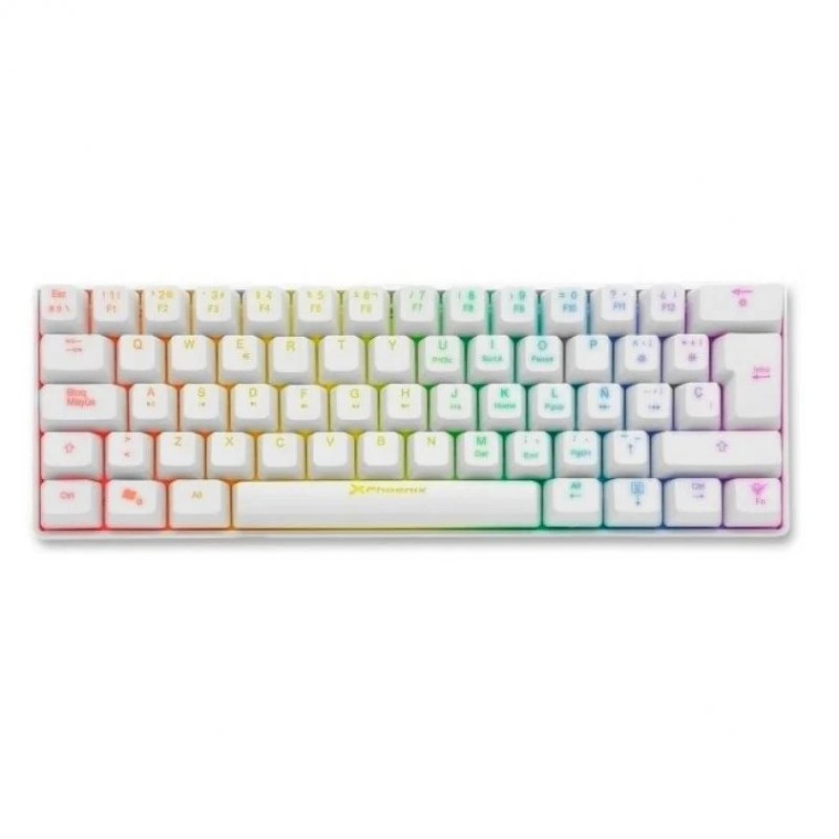 Phoenix Mirage Teclado Mecánico Gaming RGB Blanco Switch Marrón