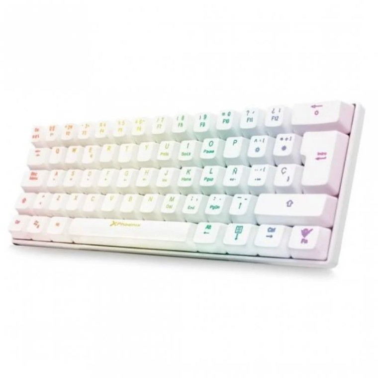 Phoenix Mirage Teclado Mecánico Gaming RGB Blanco Switch Marrón