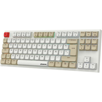 Phoenix Royal Teclado Mecánico Gaming RGB Switch Outemu Brown Blanco/Beige Phoenix Royal Teclado Mecánico Gaming RGB Switch Outemu Brown Blanco/Beige