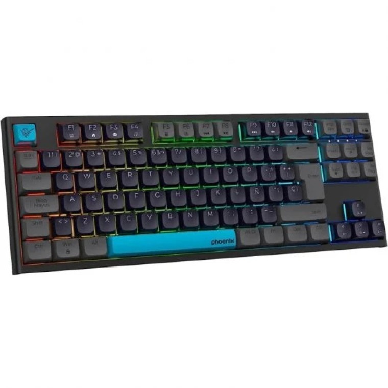 Phoenix Royal Teclado Mecánico Gaming RGB Switch Outemu Brown Negro/Gris