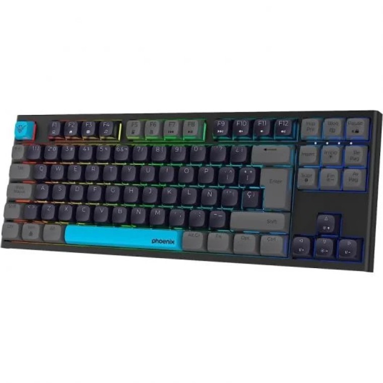 Phoenix Royal Teclado Mecánico Gaming RGB Switch Outemu Brown Negro/Gris