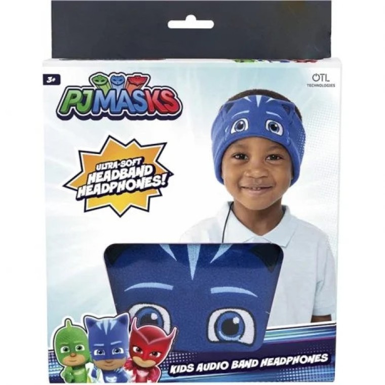 OTL Technologies Auriculares Infantiles Planos con Banda Ajustable Lavable Gatuno Pjmasks Catboy