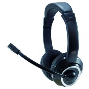 Conceptronic POLONA02B Auriculares con Micrófono Negro Conceptronic POLONA02B Auriculares con Micrófono Negro