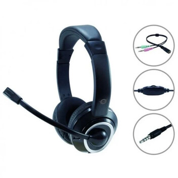 Conceptronic POLONA02BA Auriculares con Micrófono Negro Conceptronic POLONA02BA Auriculares con Micrófono Negro