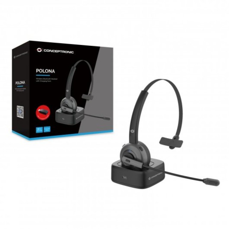 Conceptronic POLONA03BD Auricular Inalámbrico Bluetooth con Estación de Carga