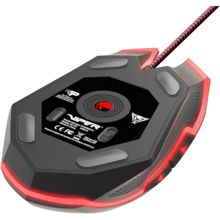 Patriot Viper V530 Ratón Gaming Óptico 4000DPI Negro/Rojo