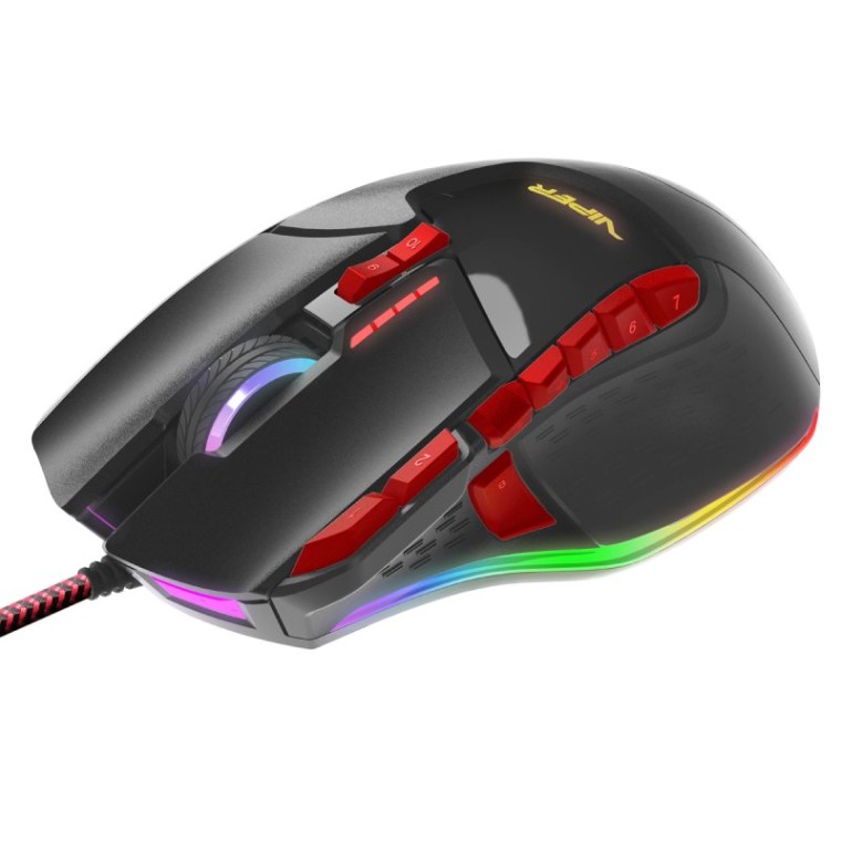 Patriot Viper V570 Ratón Gaming RGB 12000DPI Negro/Rojo