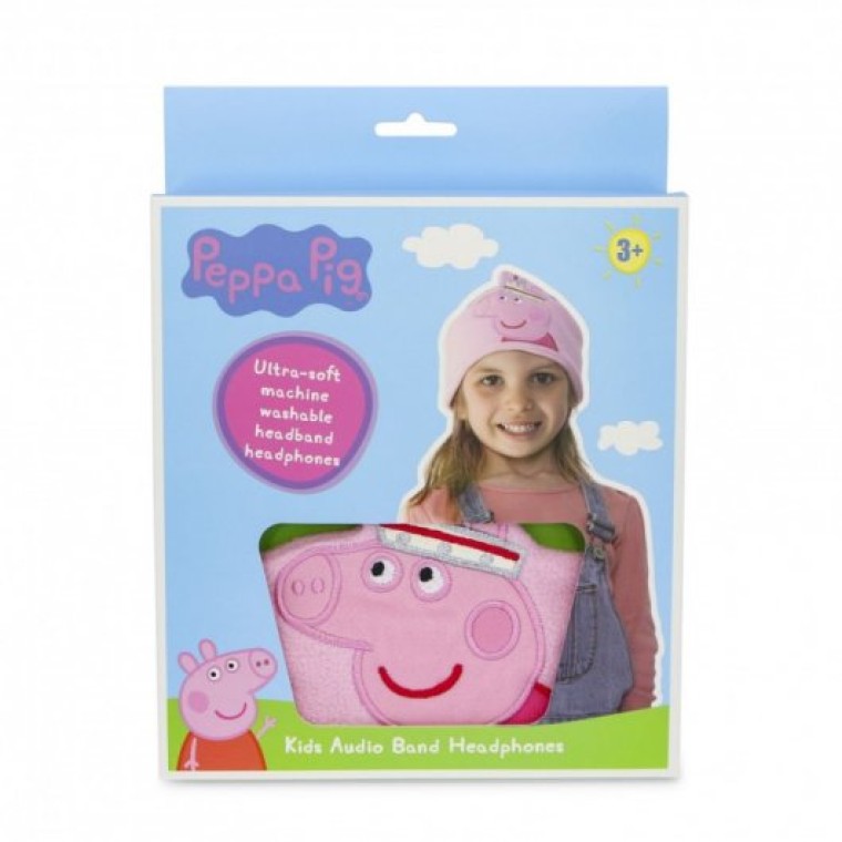 OTL Technologies Auriculares Infantiles Planos con Banda Ajustable Lavable Princesa Peppa Pig