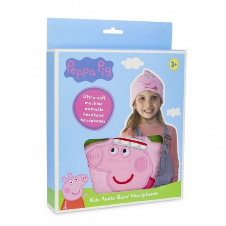 OTL Technologies Auriculares Infantiles Planos con Banda Ajustable Lavable Princesa Peppa Pig