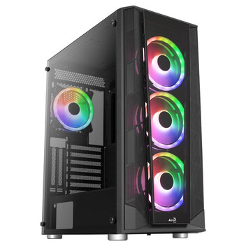 Torre PC Aerocool PRISMBKV3 ARGB Cristal Templado USB 3.0 Negro Torre PC Aerocool PRISMBKV3 ARGB Cristal Templado USB 3.0 Negro