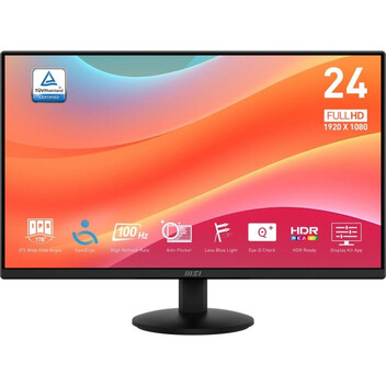 Monitor MSI Pro MP242L 23.8" FullHD 100Hz IPS Tiempo de Respuesta 4 ms HDR