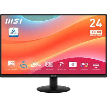 Monitor MSI Pro MP242L 23.8" FullHD 100Hz IPS Tiempo de Respuesta 4 ms HDR