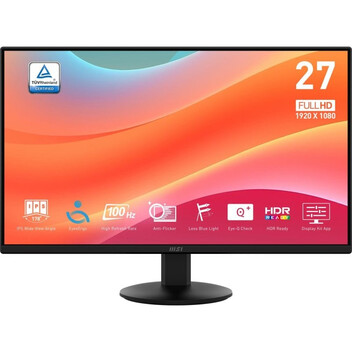 Monitor MSI Pro MP272L 27" Full HD 100Hz VA HDR Low Blue Light Flicker Free Negro