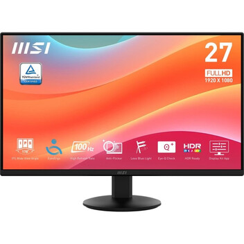 Monitor MSI Pro MP272L 27" Full HD 100Hz VA HDR Low Blue Light Flicker Free Negro