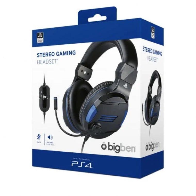 Bigben Auriculares Gaming PC/PS4 Negro/Azul