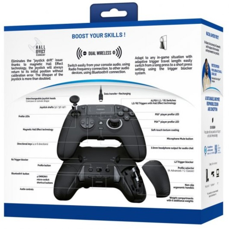 Nacon Revolution 5 Pro Mando Inalámbrico para PC/PS5/PS4 Negro