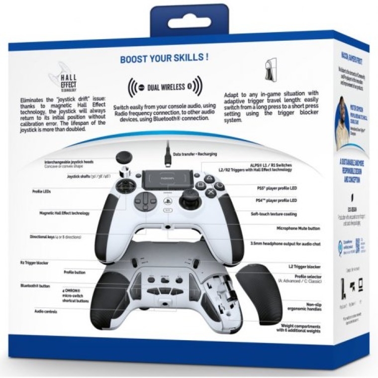 Nacon Revolution 5 Pro Mando Inalámbrico para PC/PS5/PS4 Blanco