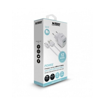 Fuente de Alimentación Urban Factory 12W Interior Modelo PSC25UF Cable USB-C 1 m Fuente de Alimentación Urban Factory 12W Interior Modelo PSC25UF Cable USB-C 1 m