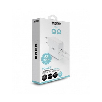 Fuente de Alimentación Urban Factory 65W USB-C Modelo Powee Cable 2 m Blanco