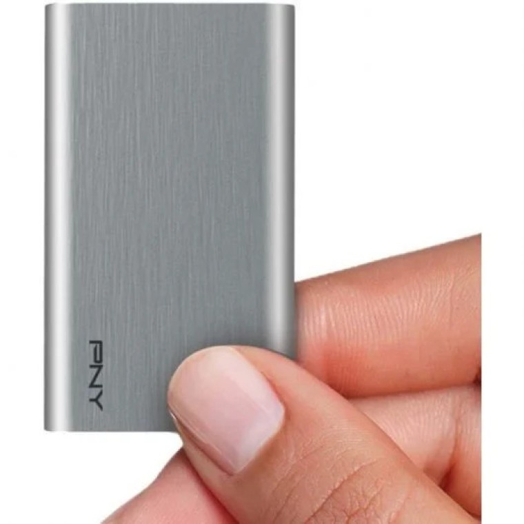 PNY Elite SSD Externo 960GB USB 3.1 Plata