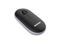 Ratón Pantone PT-MS001BK Inalámbrico USB-C Bluetooth 2400 DPI Negro Gris Recargable Ergonomía Silenc
