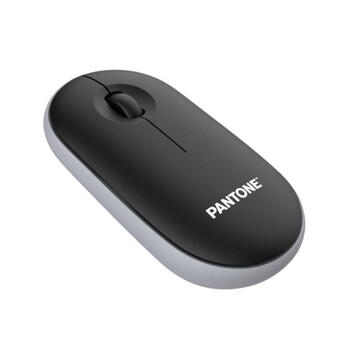 Ratón Pantone PT-MS001BK Inalámbrico USB-C Bluetooth 2400 DPI Negro Gris Recargable Ergonomía Silenc