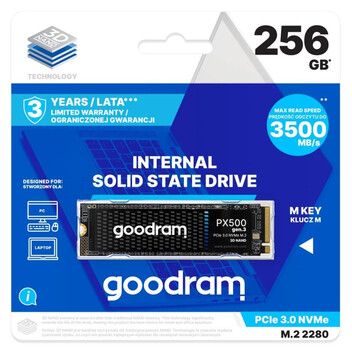 Disco Duro Goodram PX500 GEN.3 256GB M.2 SSD 3200MB/s NVMe Disco Duro Goodram PX500 GEN.3 256GB M.2 SSD 3200MB/s NVMe