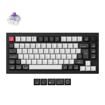 Keychron Q1 HE QMK Teclado Mecánico Inalámbrico Bluetooth Multidispositivo Switch Purple Negro Keychron Q1 HE QMK Teclado Mecánico Inalámbrico Bluetooth Multidispositivo Switch Purple Negro