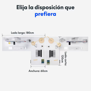 Mesa de Trabajo Elevable en L con Tablero (Q1L/Q2L) Mesa de Trabajo Elevable en L con Tablero (Q1L/Q2L)