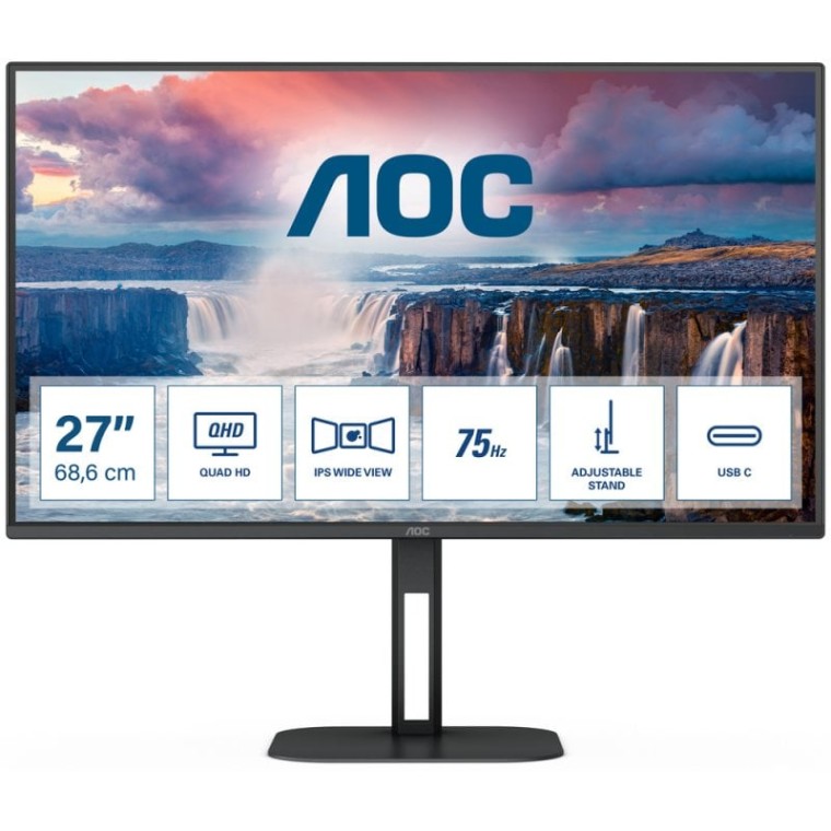 AOC Q27V5C/BK 27" LED IPS QHD 75Hz FreeSync USB-C