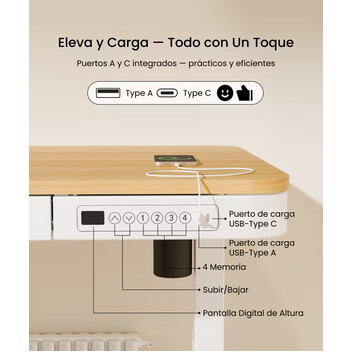 Escritorio Elevable Todo en Uno con Diseño Estético (Comhar)