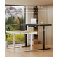 Mesa Elevable con Carga Inalámbrica y Tablero de bambú (Q8W-EU)