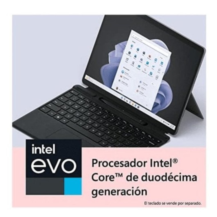 Microsoft Surface Pro 9 Grafito Intel Evo i5-1235U/8GB/256GB SSD/13" Táctil + Microsoft 365 Personal