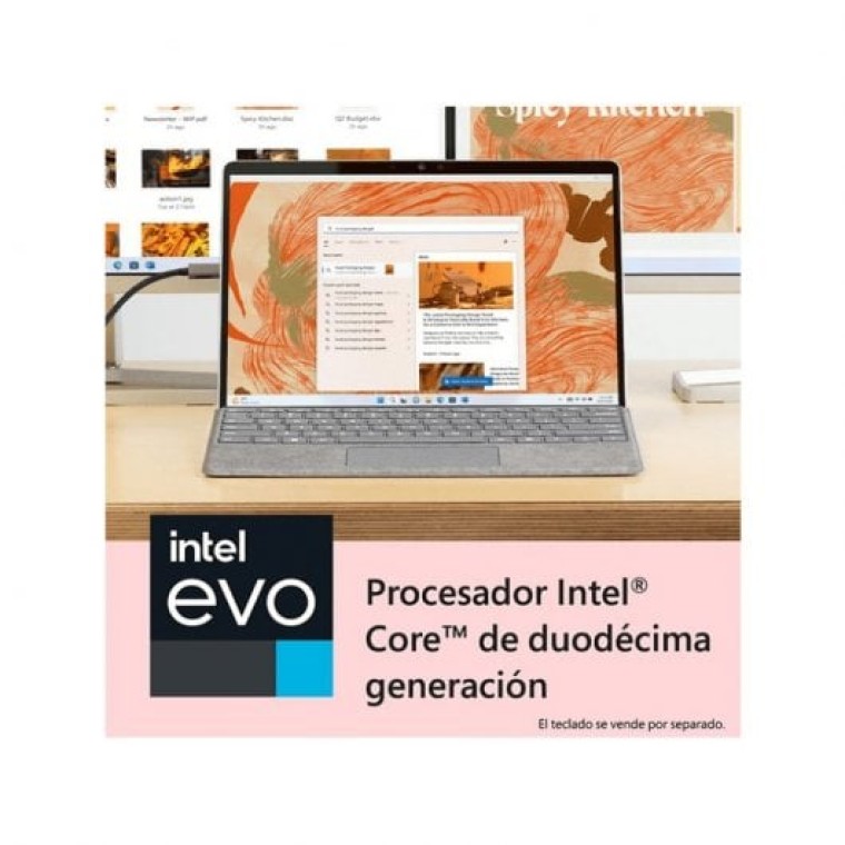 Microsoft Surface Pro 9 Zafiro Intel Evo Core i5-1235U/8GB/256GB SSD/13" Táctil