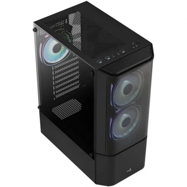 Aerocool Quantum Mesh V3 RGB Cristal Templado USB 3.0 Negra