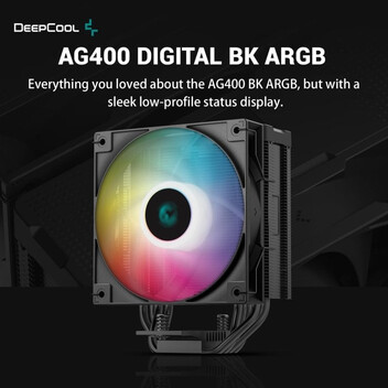 DeepCool AG400 Digital ARGB Ventilador CPU 120mm Negro