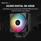 DeepCool AG400 Digital ARGB Ventilador CPU 120mm Negro