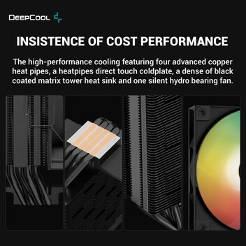 DeepCool AG400 Digital ARGB Ventilador CPU 120mm Negro