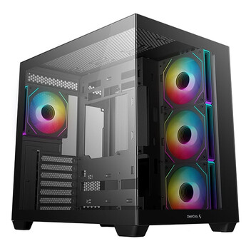 Torre PC Torre DeepCool CG530 4F Negro ATX Vidrio Templado 4 Ventiladores 285x440x399mm