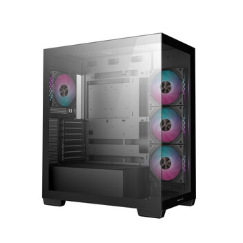 Torre PC Caja DeepCool CG580 4F Negra ATX Vidrio Templado 4 Ventiladores RGB Torre PC Caja DeepCool CG580 4F Negra ATX Vidrio Templado 4 Ventiladores RGB
