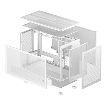 Torre PC Caja DeepCool CH260 Blanca Micro ATX ABS/SPCC/Vidrio Templado USB-C