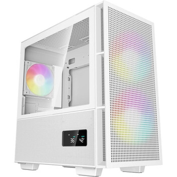 Torre PC DeepCool CH360 ARGB DIGITAL Micro Torre mATX Cristal Templado USB-C Blanca Torre PC DeepCool CH360 ARGB DIGITAL Micro Torre mATX Cristal Templado USB-C Blanca
