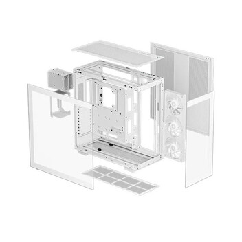Torre PC DeepCool CH780 ARGB Semitorre ATX Cristal Templado USB-C Blanca Torre PC DeepCool CH780 ARGB Semitorre ATX Cristal Templado USB-C Blanca