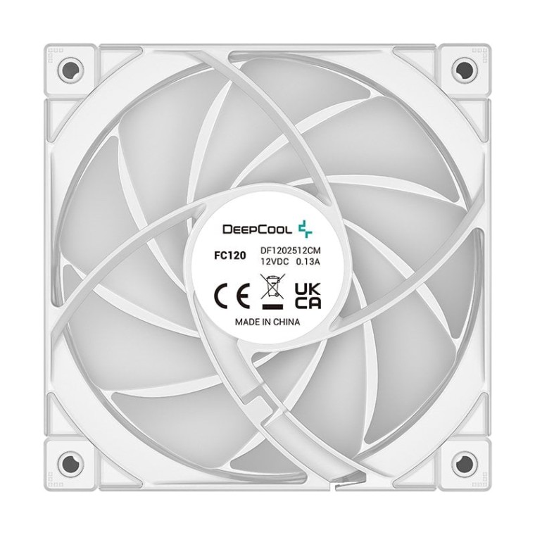 DeepCool FC120 Kit 3 Ventiladores RGB 120mm Blancos