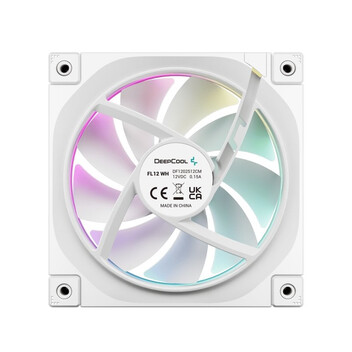 Ventilador CPU Refrigeración Aire DeepCool 120mm FL12 WH-3 in 1 Blanco Rodamiento FDB Pack x3